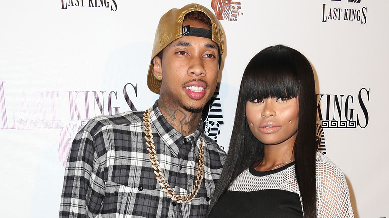 Blac Chyna poses with Tyga 