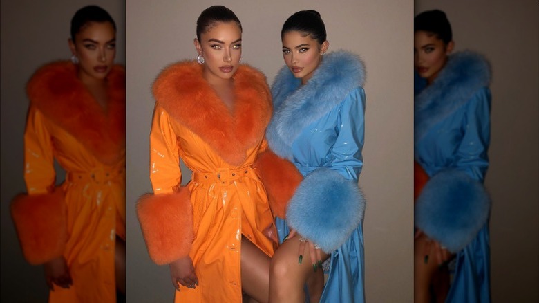 Stassie Karanikolaou, Kylie Jenner wearing bright coats