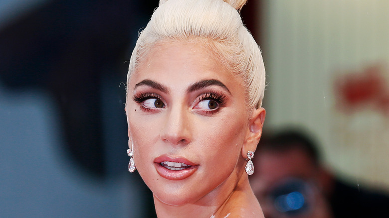 Lady Gaga looks backwards on the red carpet