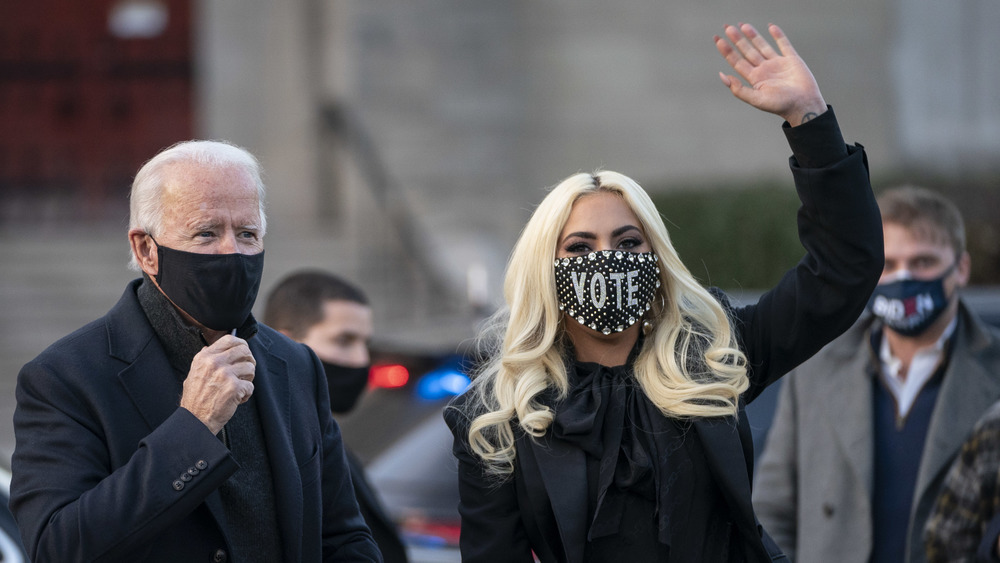 Joe Biden and Lady Gaga