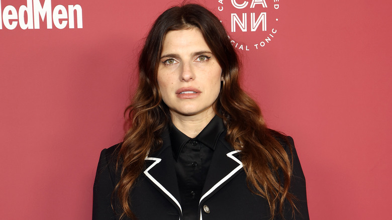 Lake Bell wearing all-black