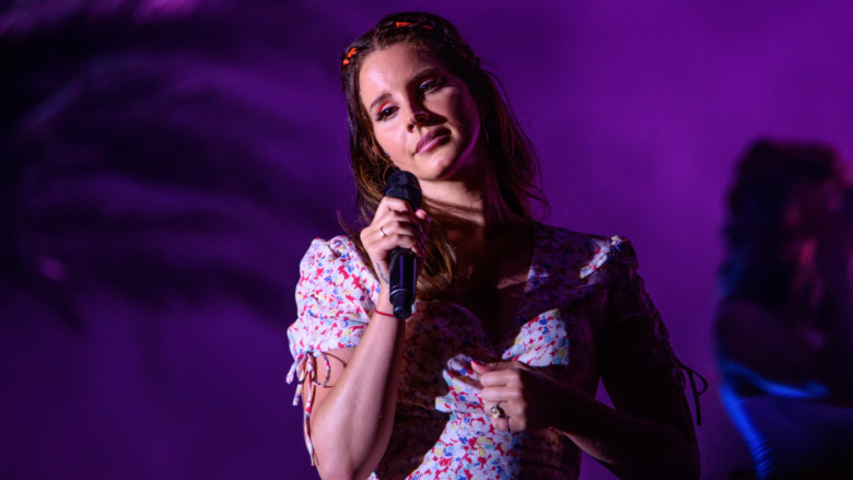 Lana Del Rey performing on stage