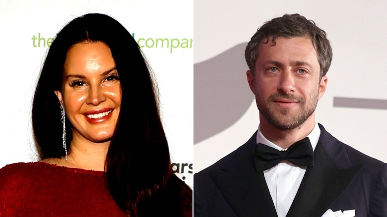 Lana Del Rey smiles and Francesco Carrozzini in tux