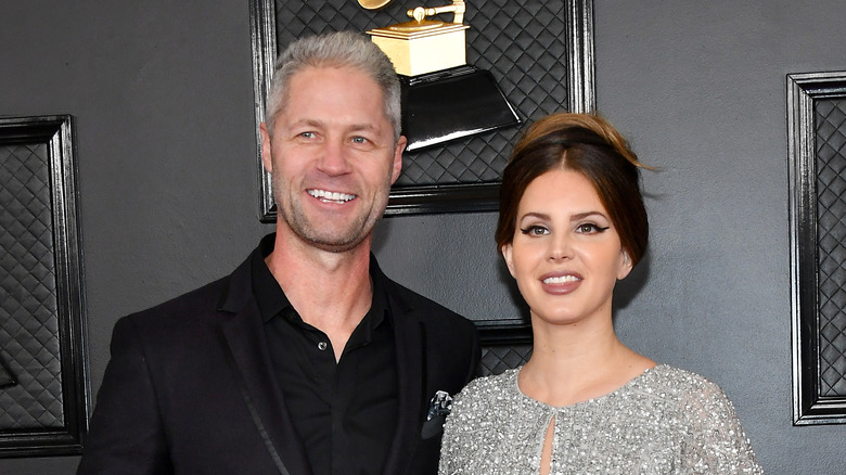 Lana Del Rey poses with Sean Larkin at Grammys