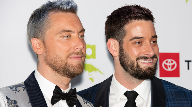 Lance Bass and Michael Turchin posing