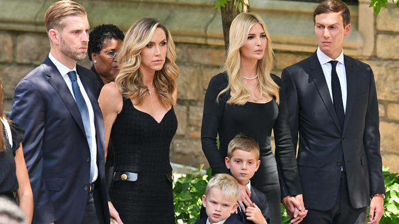 The Trumps at Ivana's funeral