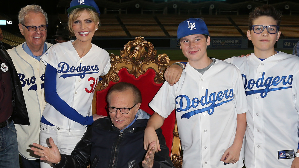 Larry King and his family on his 80th birthday