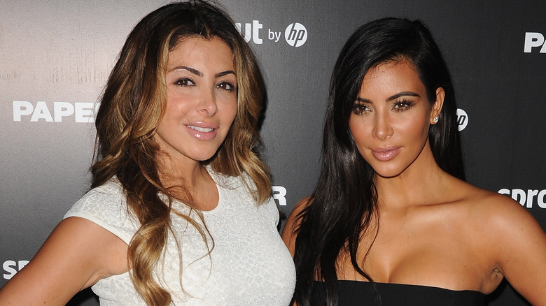 Larsa Pippen and Kim Kardashian walking red carpet