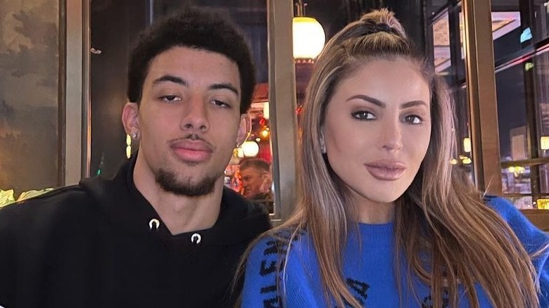 Scotty Pippen Jr. and Larsa Pippen posing