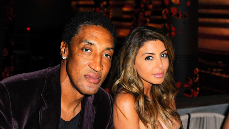 Scottie Pippen and Larsa Pippen smiling