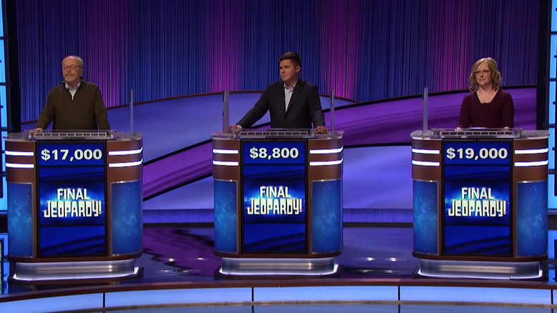 Henry Rozycki, Patrick Byrnett, and Christine Whelchel on Jeopardy!