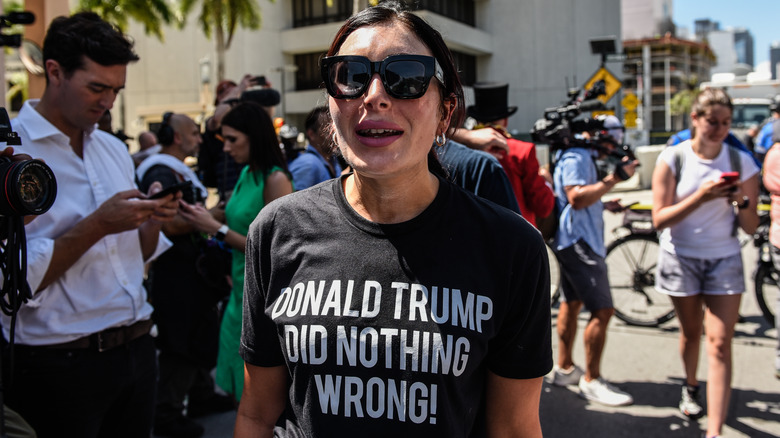 Laura Loomer at Trump rally