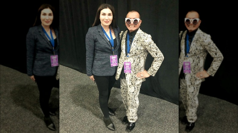 Laura Loomer, Andre Soriano posing