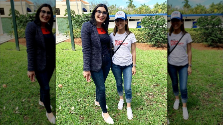 Laura Loomer wearing skinny jeans