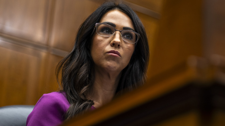 Lauren Boebert listens during a 2024 a House Oversight and Accountability Committee hearing