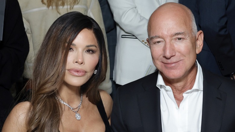 Lauren Sanchez and Jeff Bezos attend the CHANEL Pre-Oscar Dinner in Beverly Hills, CA (2025)