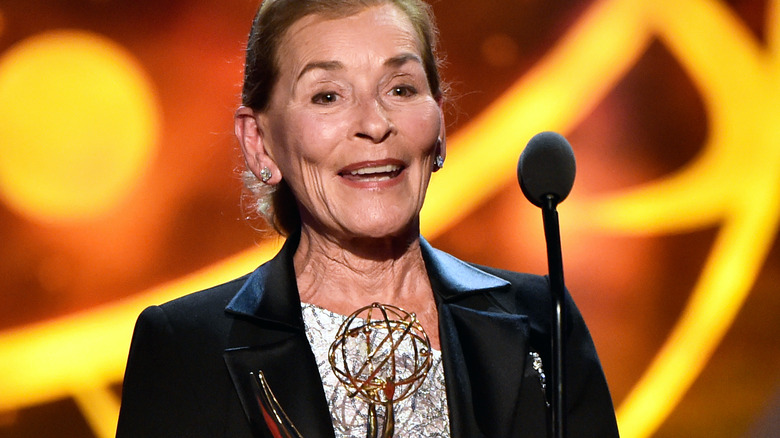 Judge Judy accepting her Lifetime Achievement Emmy