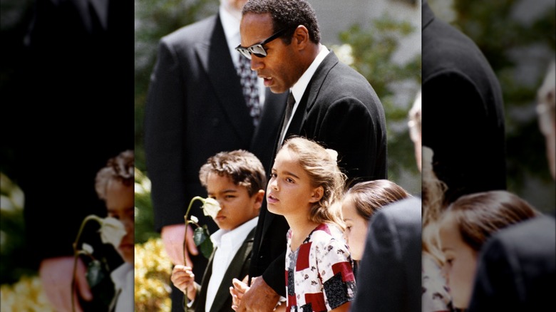 O.J. Simpson with Sydney and Justin Simpson