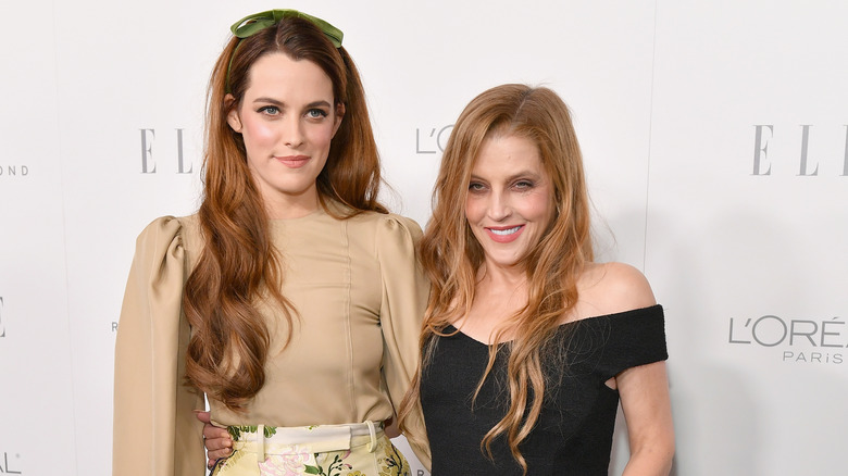 Riley Keough, Lisa Marie Presley posing