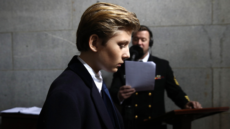 Barron Trump side profile