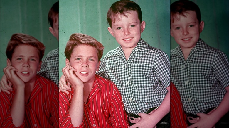 Young Tony Dow and Jerry Mathers in Leave It to Beaver promo shot