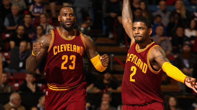 Lebron James and Kyrie Irving on Cleveland Cavaliers 