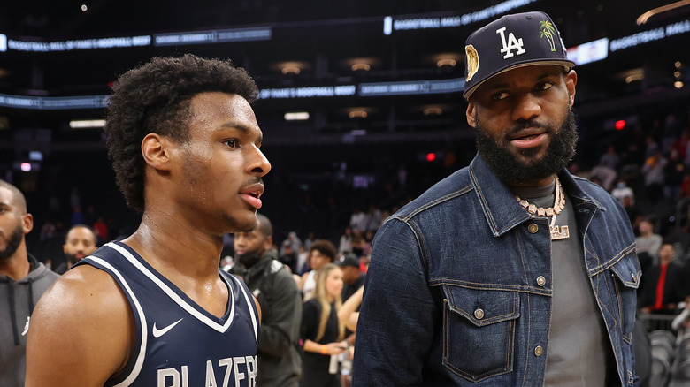 LeBron James with son Bronny James