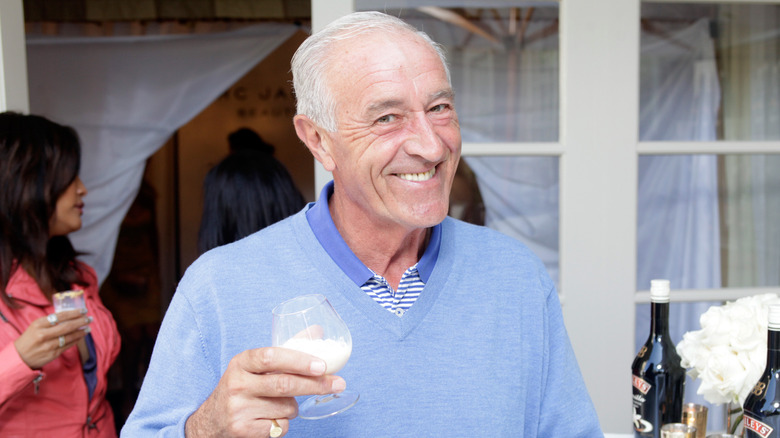 Len Goodman wearing blue sweater