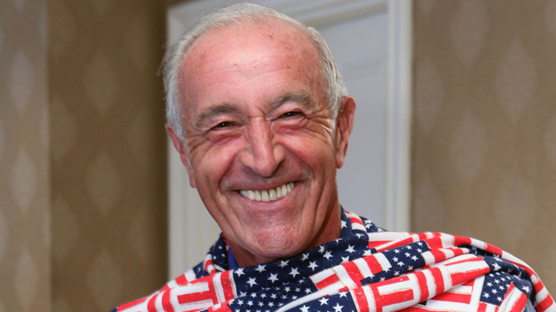 Len Goodman wearing a scarf