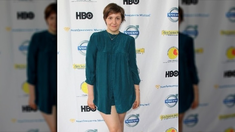 Lena Dunham long pajama dress without pants