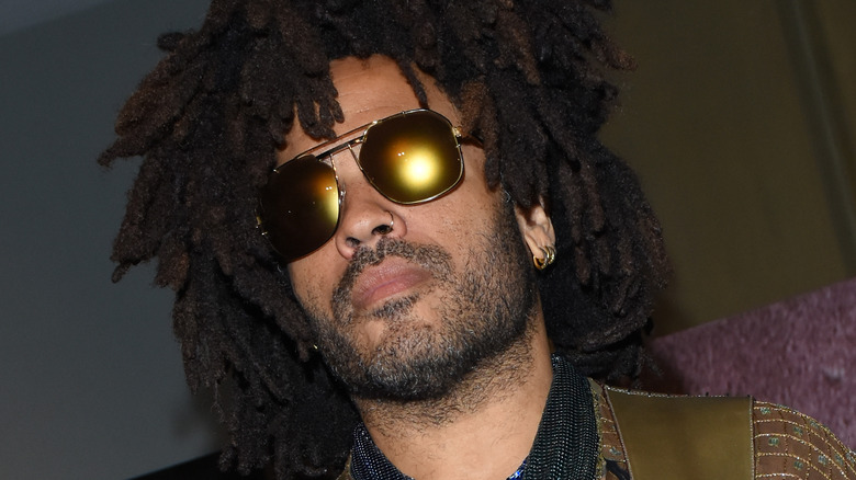 Lenny Kravitz glasses reflect