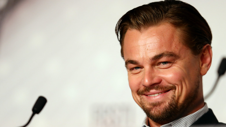 Leonardo DiCaprio slicked back hair