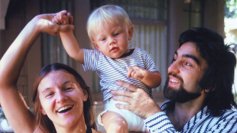 Young Leonardo DiCaprio and parents