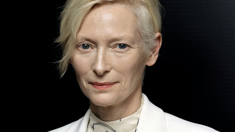 Tilda Swinton short blonde hair