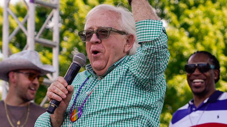 Leslie Jordan speaking at Pride