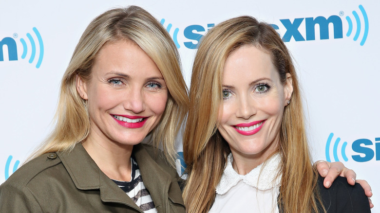 Cameron Diaz and Leslie Mann at SiriusXM Studios in 2014