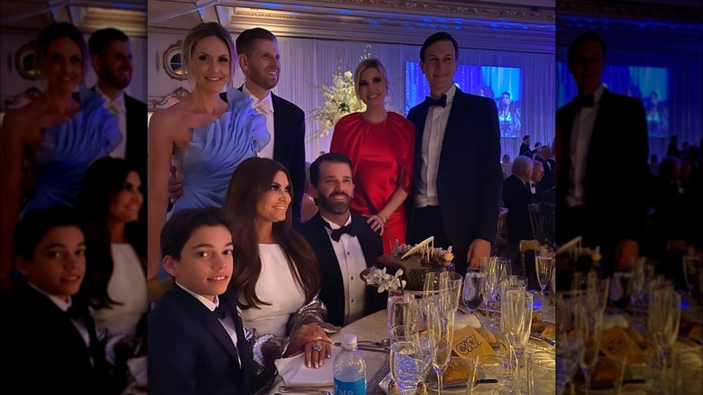 Kimberly Guilfoyle and Ronan Villency with Trump family