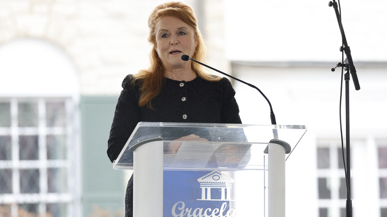 Sarah Ferguson at Lisa Marie Presley's funeral