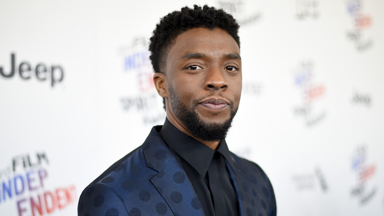 Chadwick Boseman posing