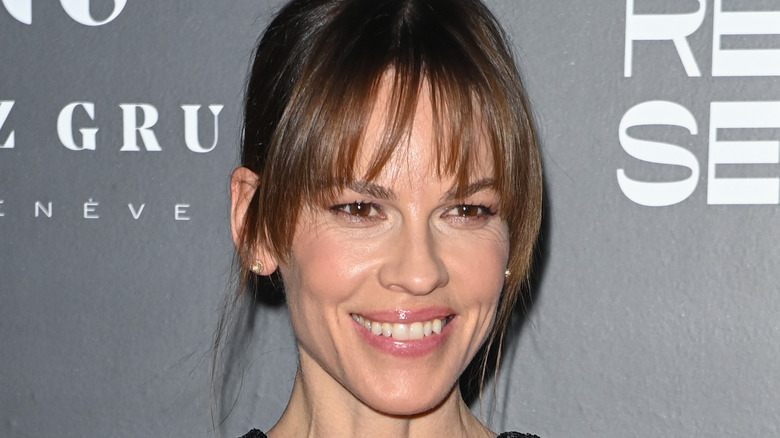 Hilary Swank with bangs