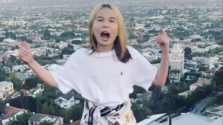 Lil Tay open mouth