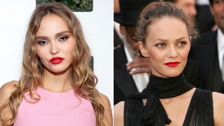 Lily-Rose Depp and her mother Vanessa Paradis