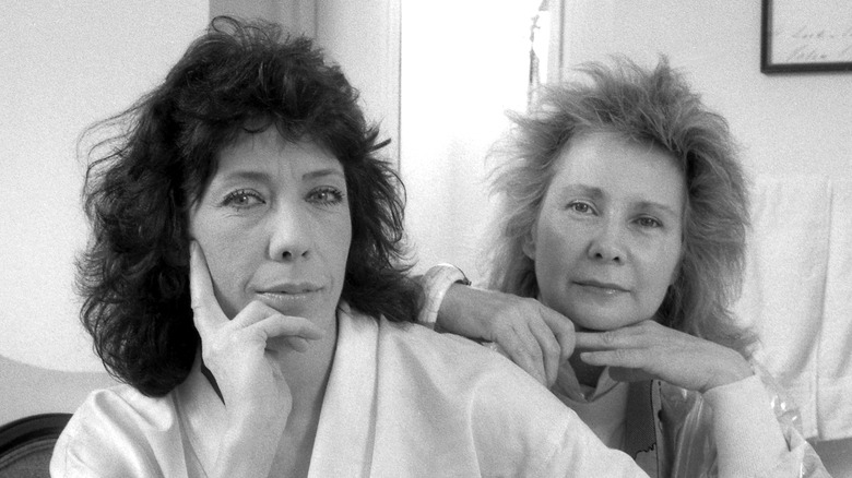 Lily Tomlin and Jane Wagner at an event 