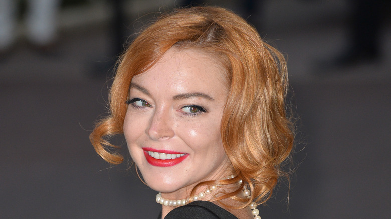 Lindsay Lohan smiling