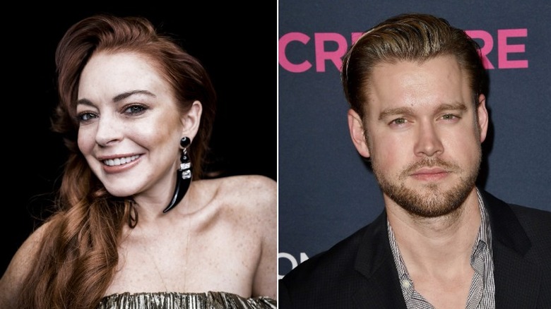 Lindsay Lohan and Chad Overstreet side by side