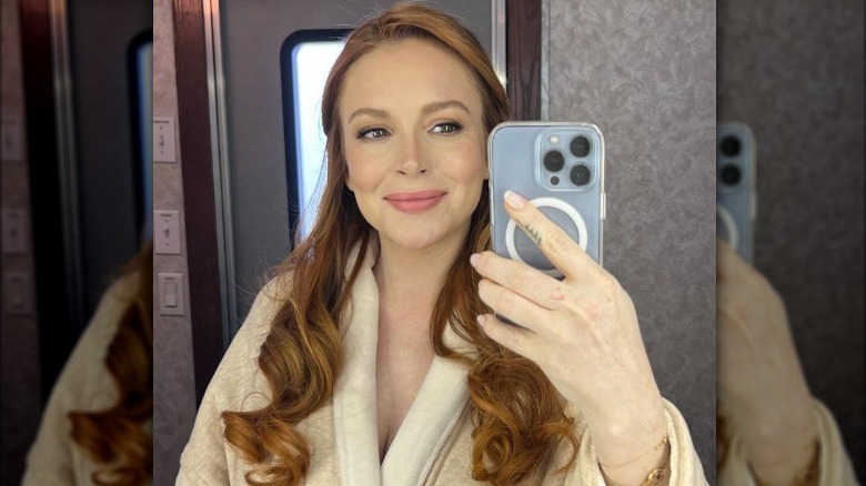 Lindsay Lohan in a selfie