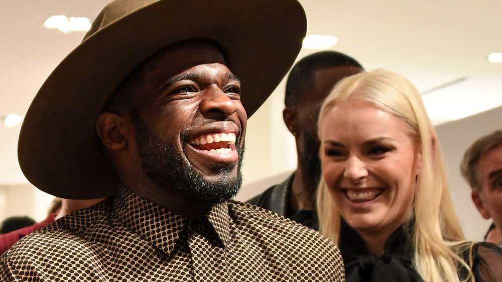 P.K. Subban and Lindsey Vonn laughing