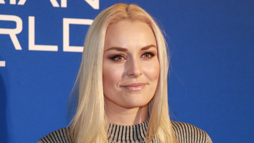 Lindsey Vonn smirking