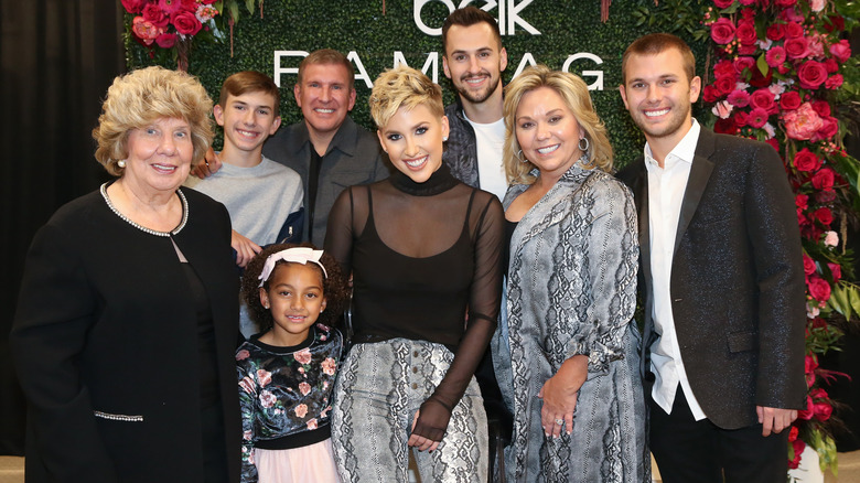 The Chrisley family posing