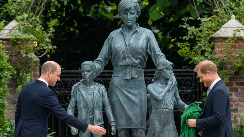 Prince William and Prince Harry unveil Princess Diana statue